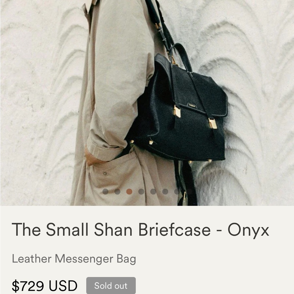 Songmont Shan briefcase bag black small